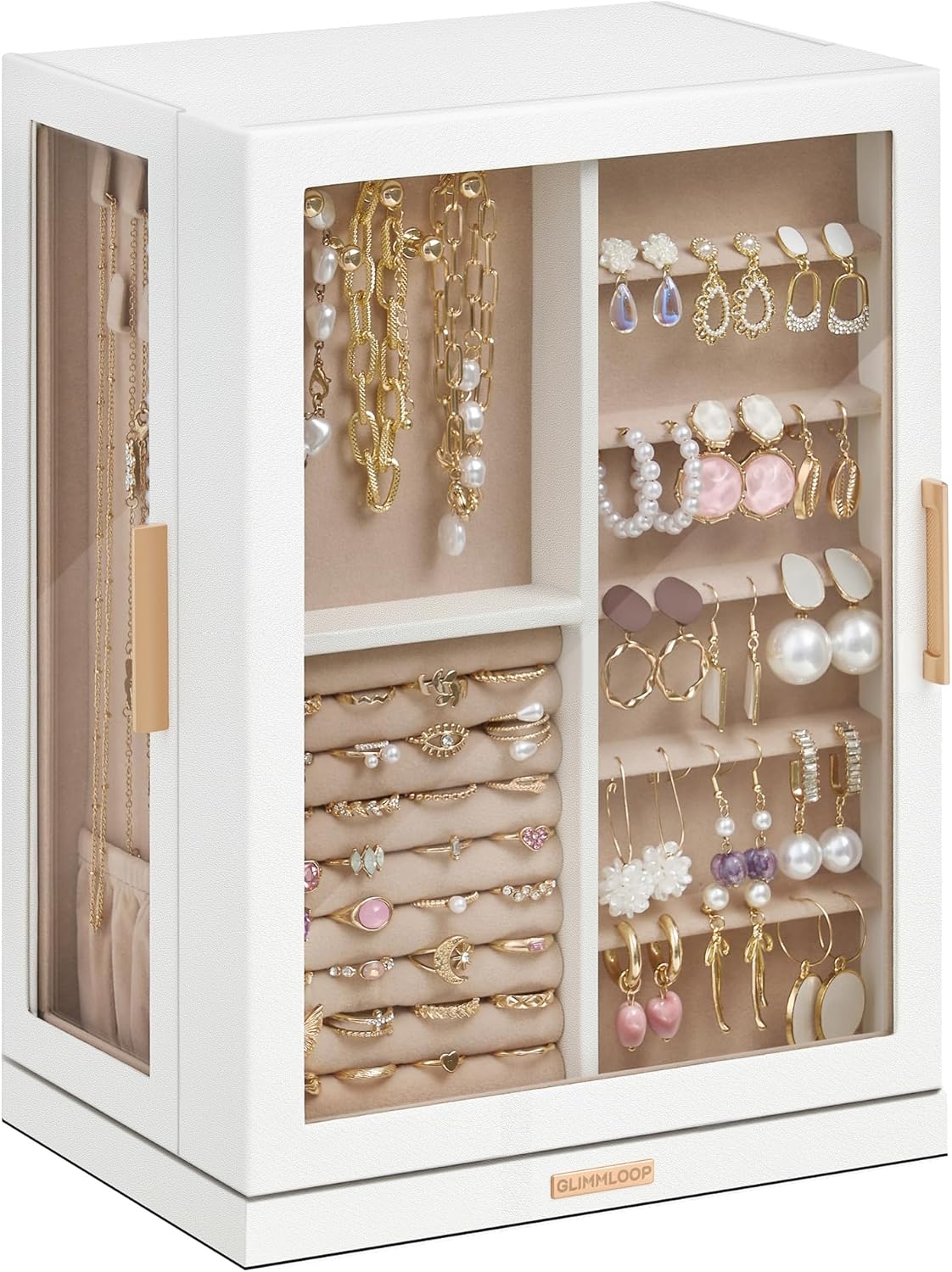 Rotating Jewellery Box with 7 Drawers for Organising