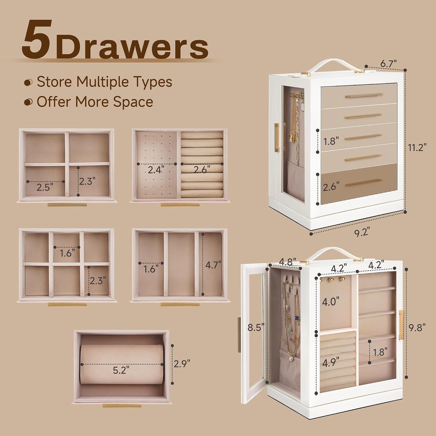 Rotating Jewellery Organiser - Hình 2